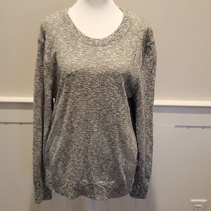 J Crew crew neck olive/tan lightweight cotton sweater. Worn once!